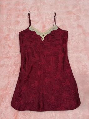 Vintage Angelique Red Rose Slip Dress
